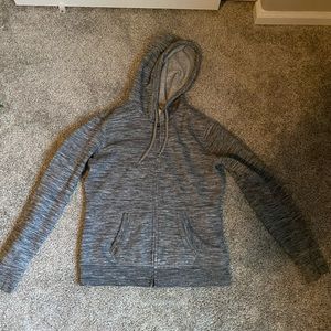 Grey zip up hoodie